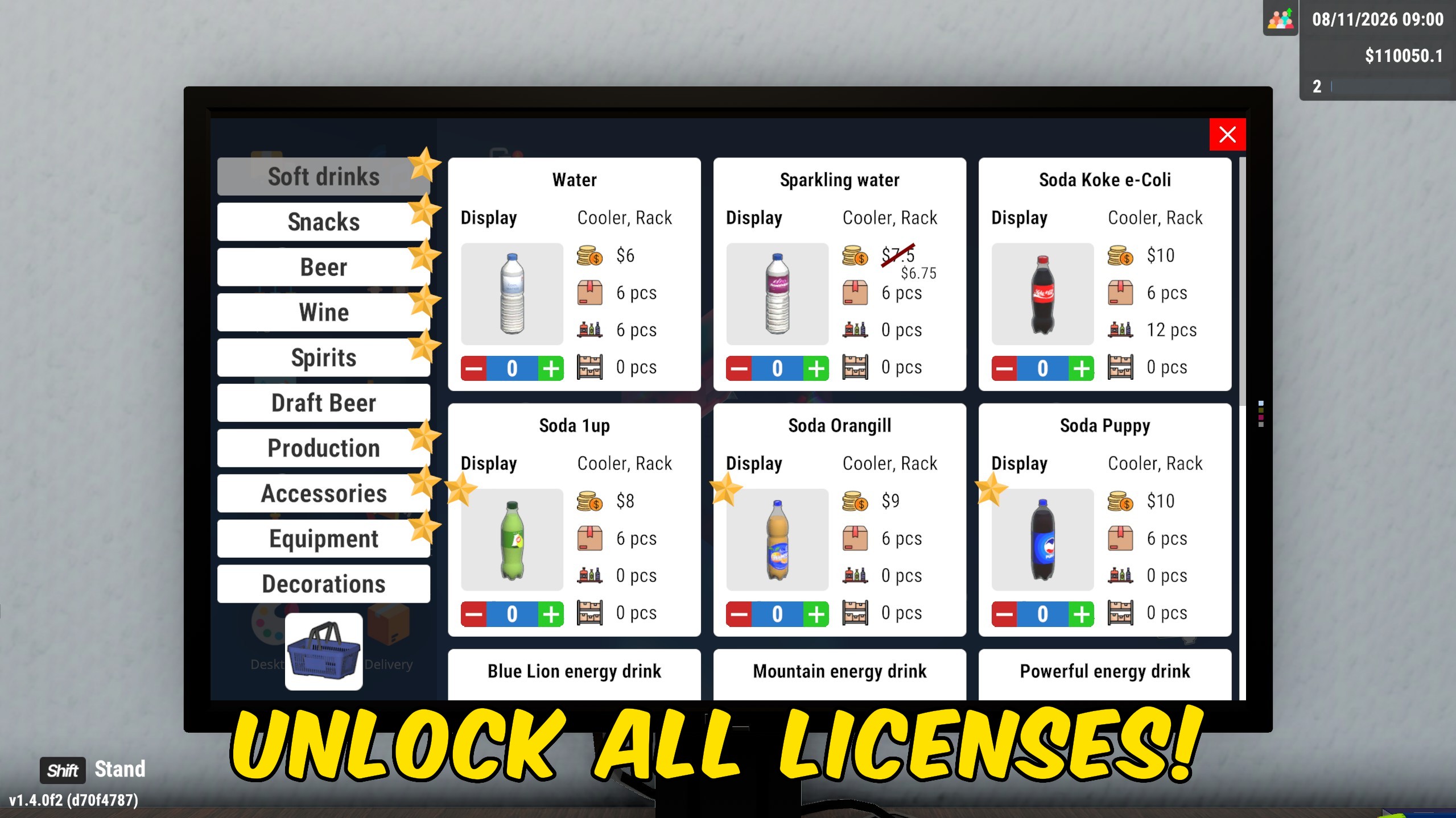 Liquor Store Simulator — Unlock All Licenses & Upgrades (screenshot 2)